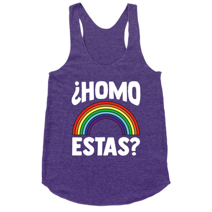 Homo Estas Rainbow Pride Racerback Tank