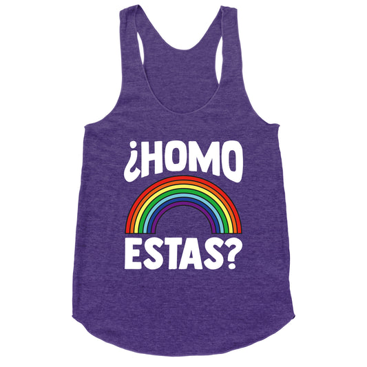 Homo Estas Rainbow Pride Racerback Tank