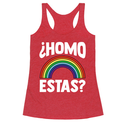 Homo Estas Rainbow Pride Racerback Tank
