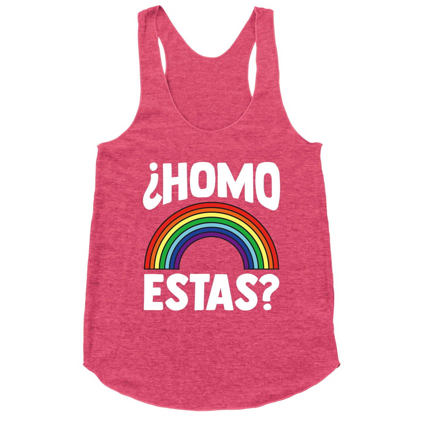 Homo Estas Rainbow Pride Racerback Tank
