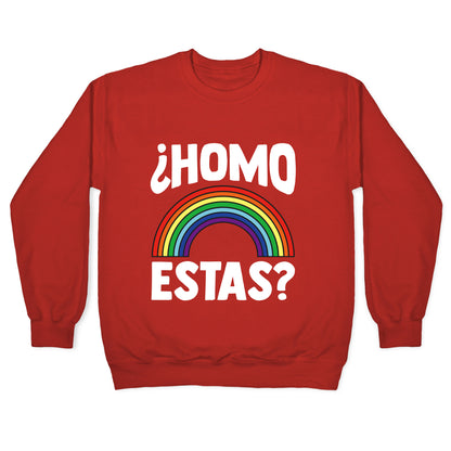Homo Estas Rainbow Pride Crewneck Sweatshirt