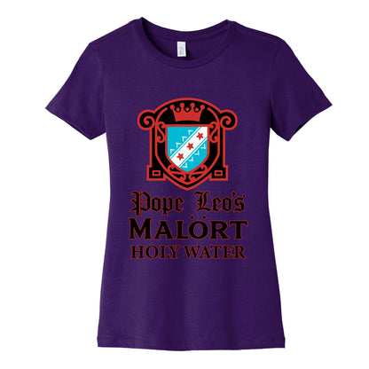 Pope Leo Holy Water Womens Cotton Tee