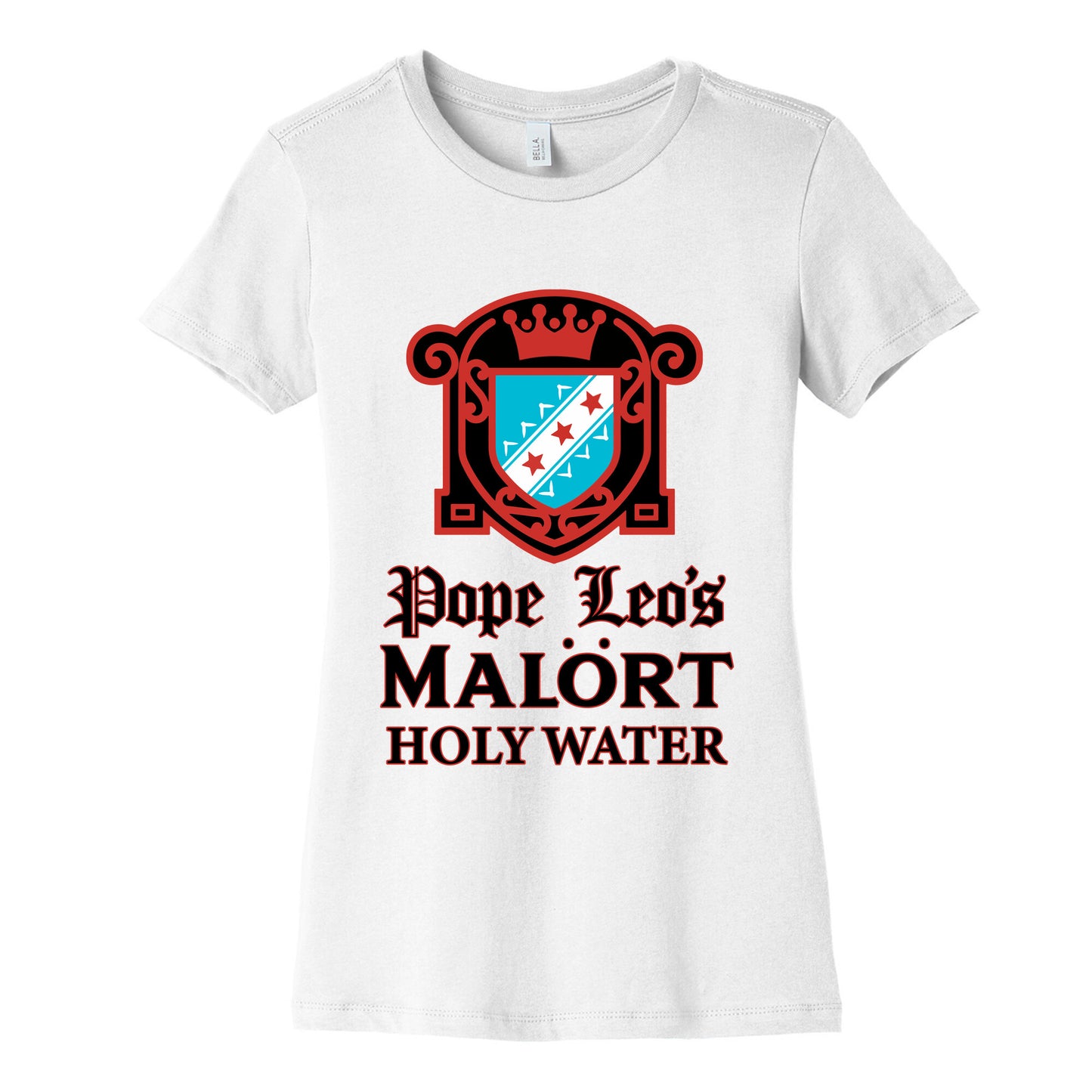 Pope Leo Holy Water Womens Cotton Tee