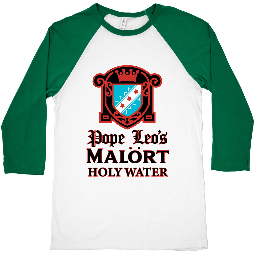Pope Leo Holy Water Baseball Tee