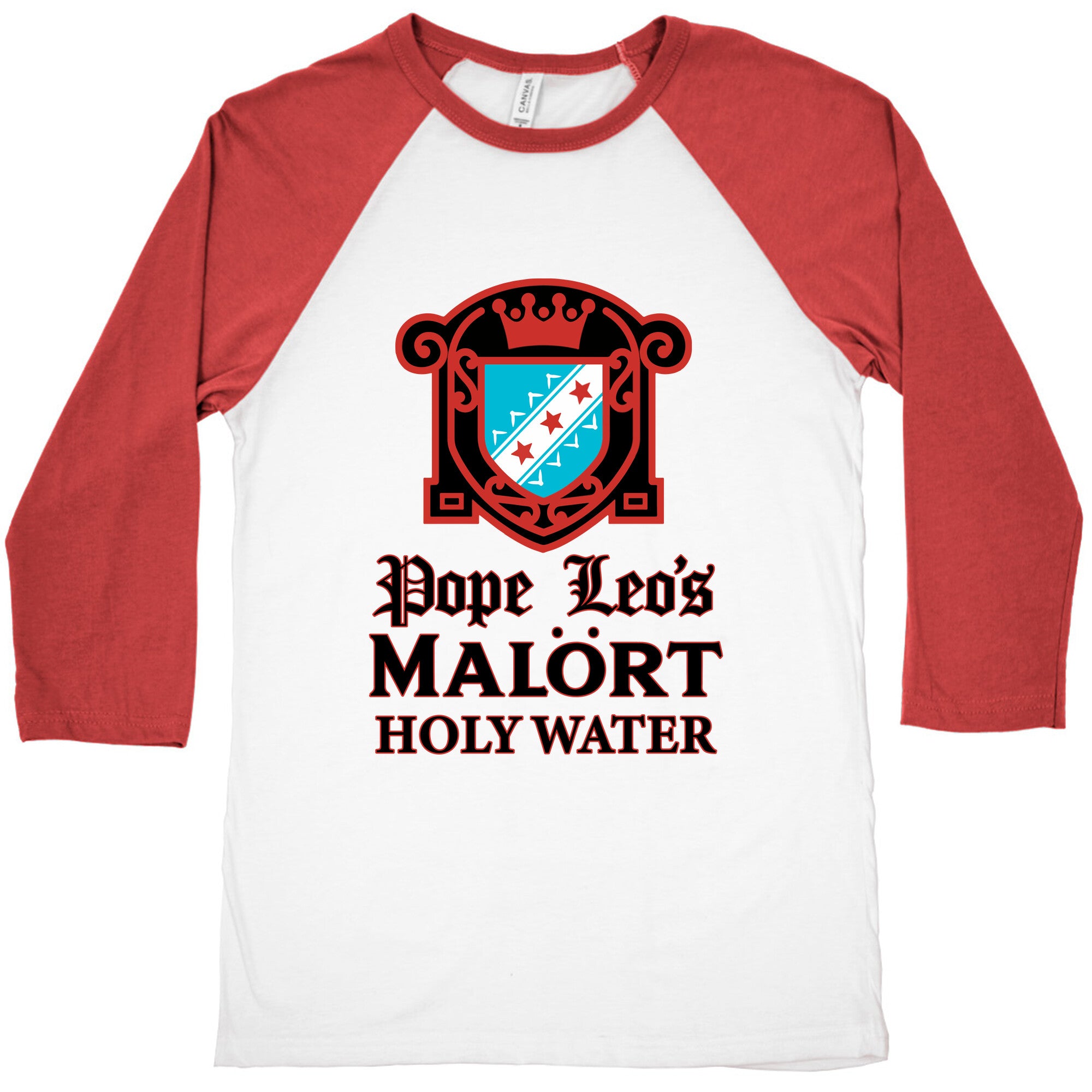 Pope Leo Holy Water Baseball Tee