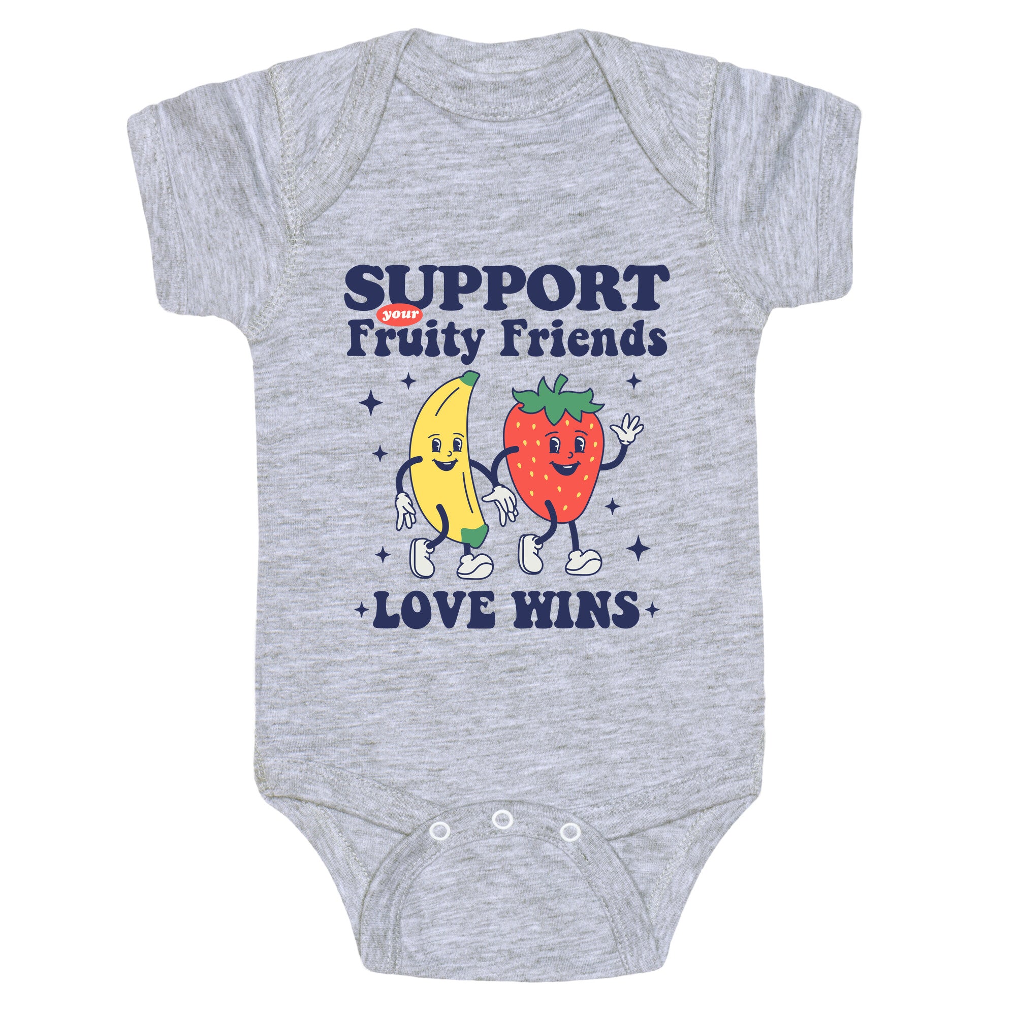 Support Your Fruity Friends Pride Baby One-Piece