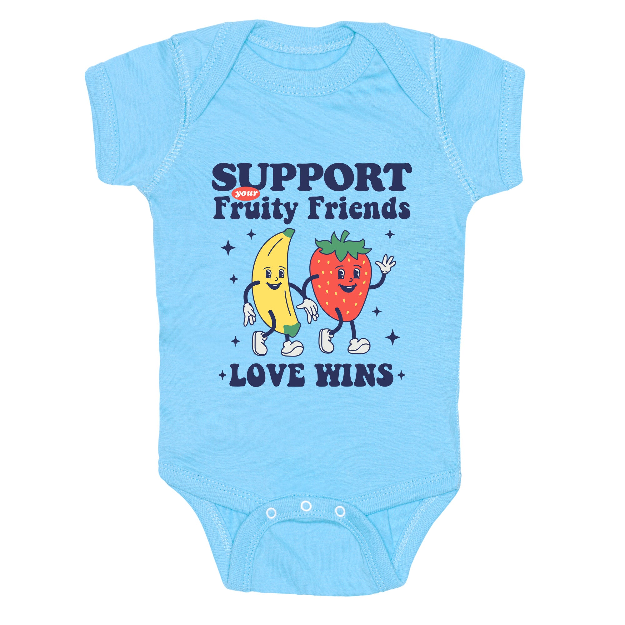 Support Your Fruity Friends Pride Baby One-Piece