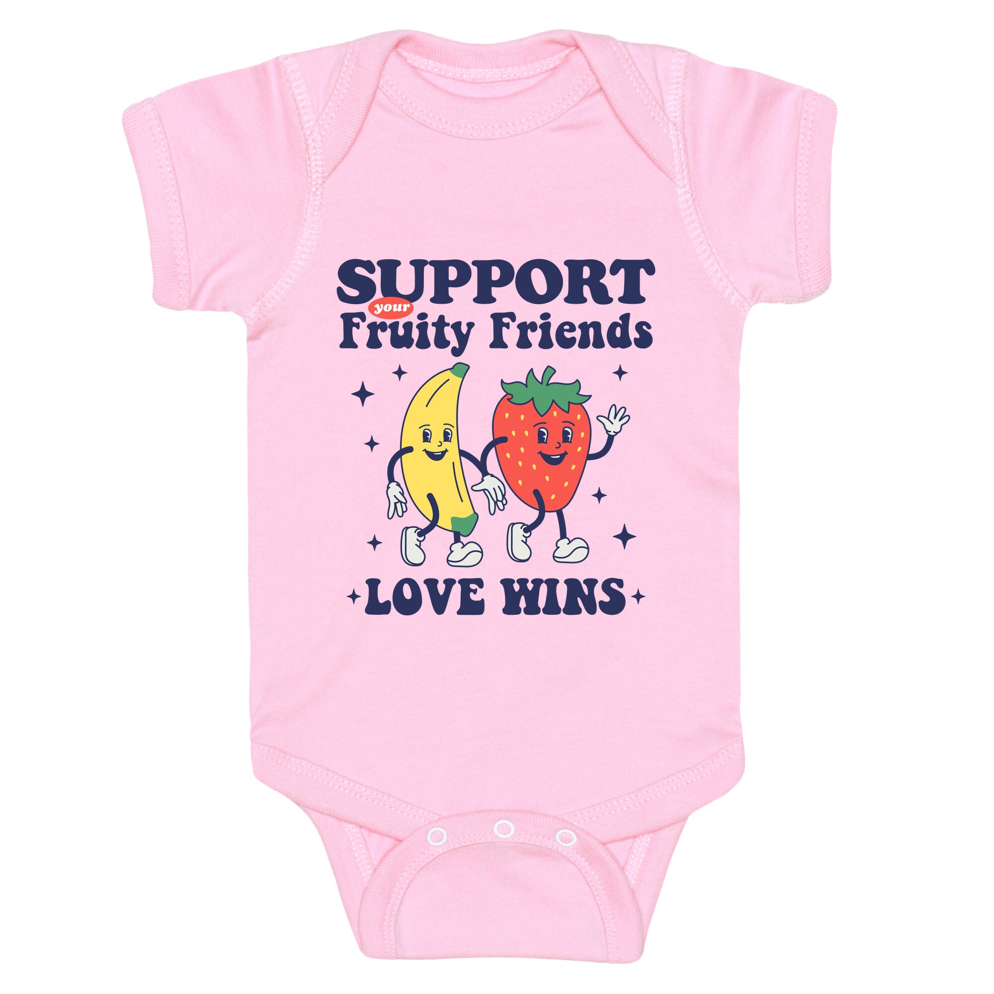Support Your Fruity Friends Pride Baby One-Piece