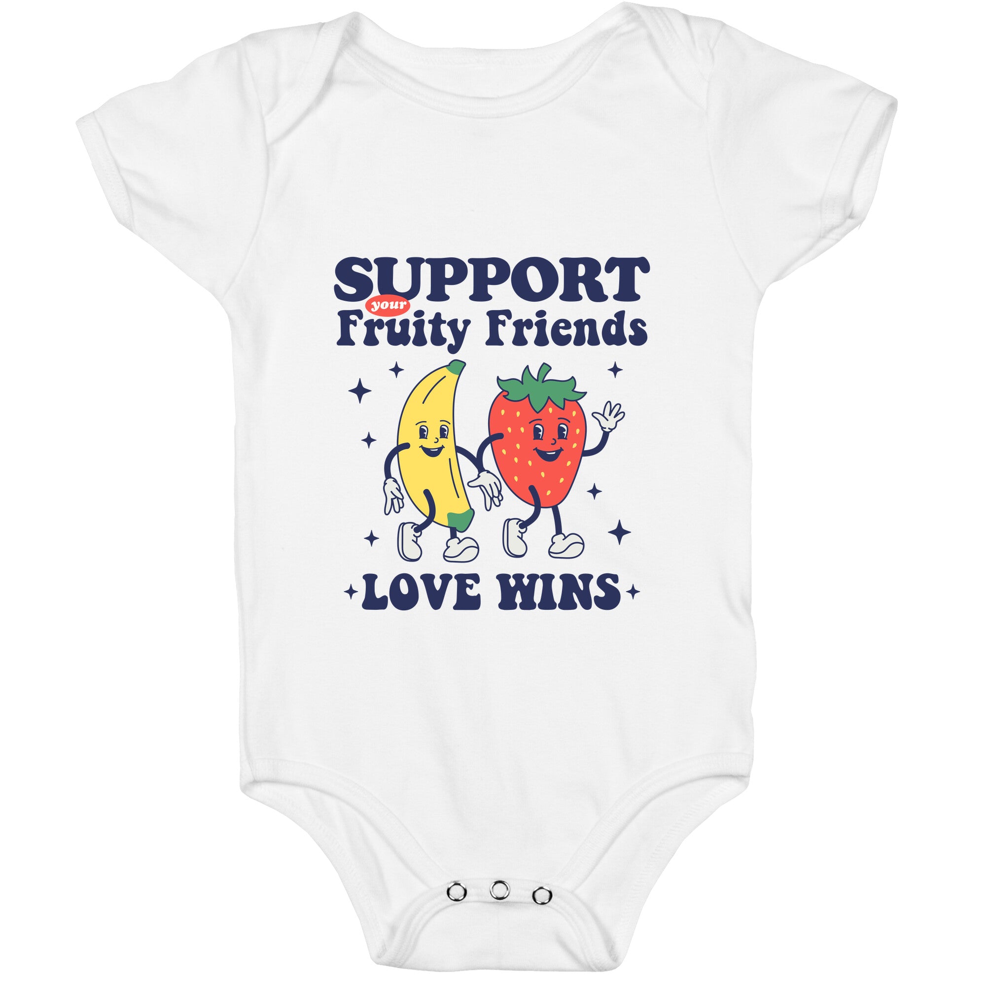 Support Your Fruity Friends Pride Baby One-Piece