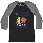 Support Your Fruity Friends Pride Baseball Tee