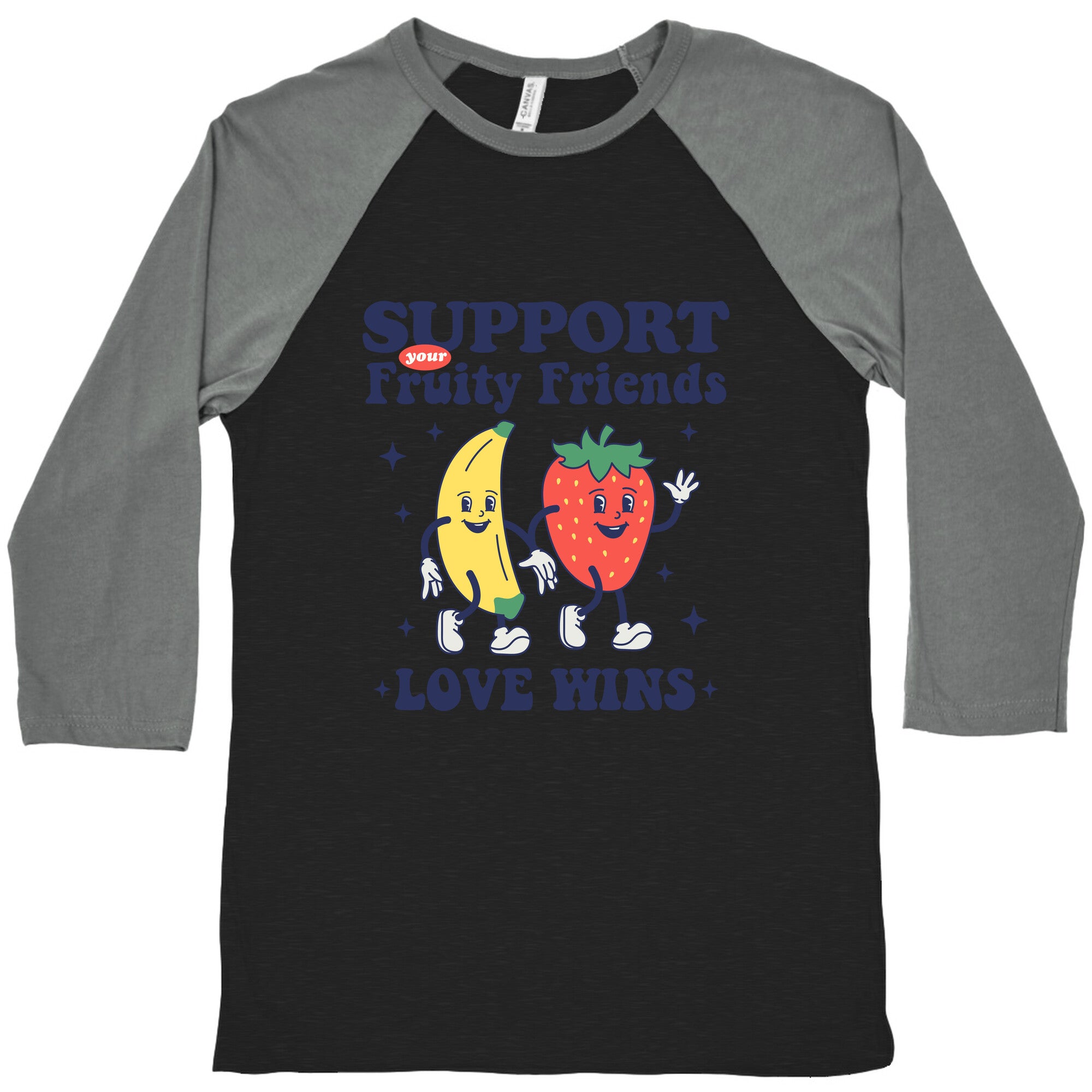 Support Your Fruity Friends Pride Baseball Tee