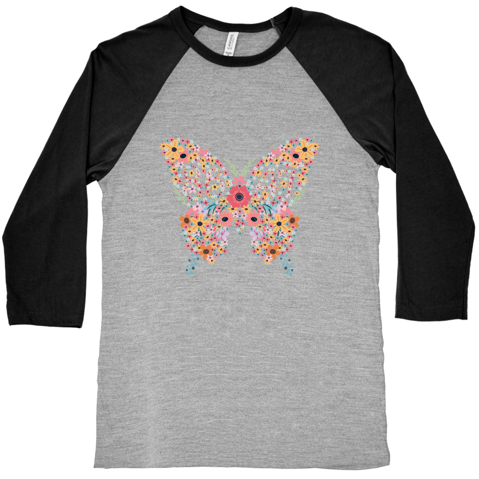 8647 Anti Trump Butterfly Baseball Tee