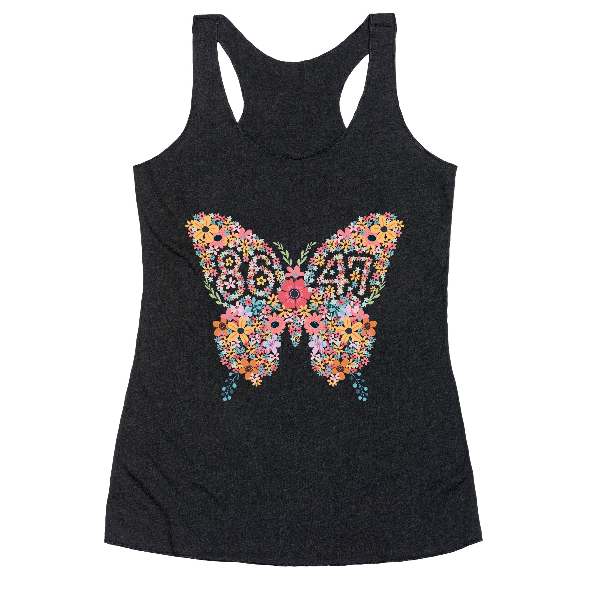 8647 Anti Trump Butterfly Racerback Tank