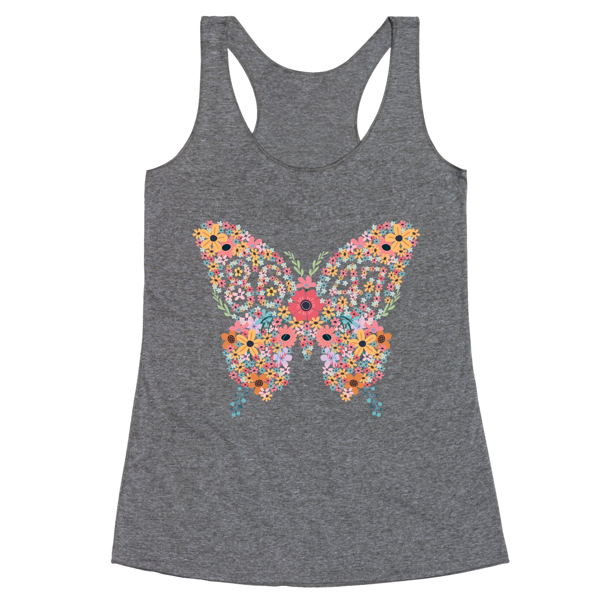 8647 Anti Trump Butterfly Racerback Tank