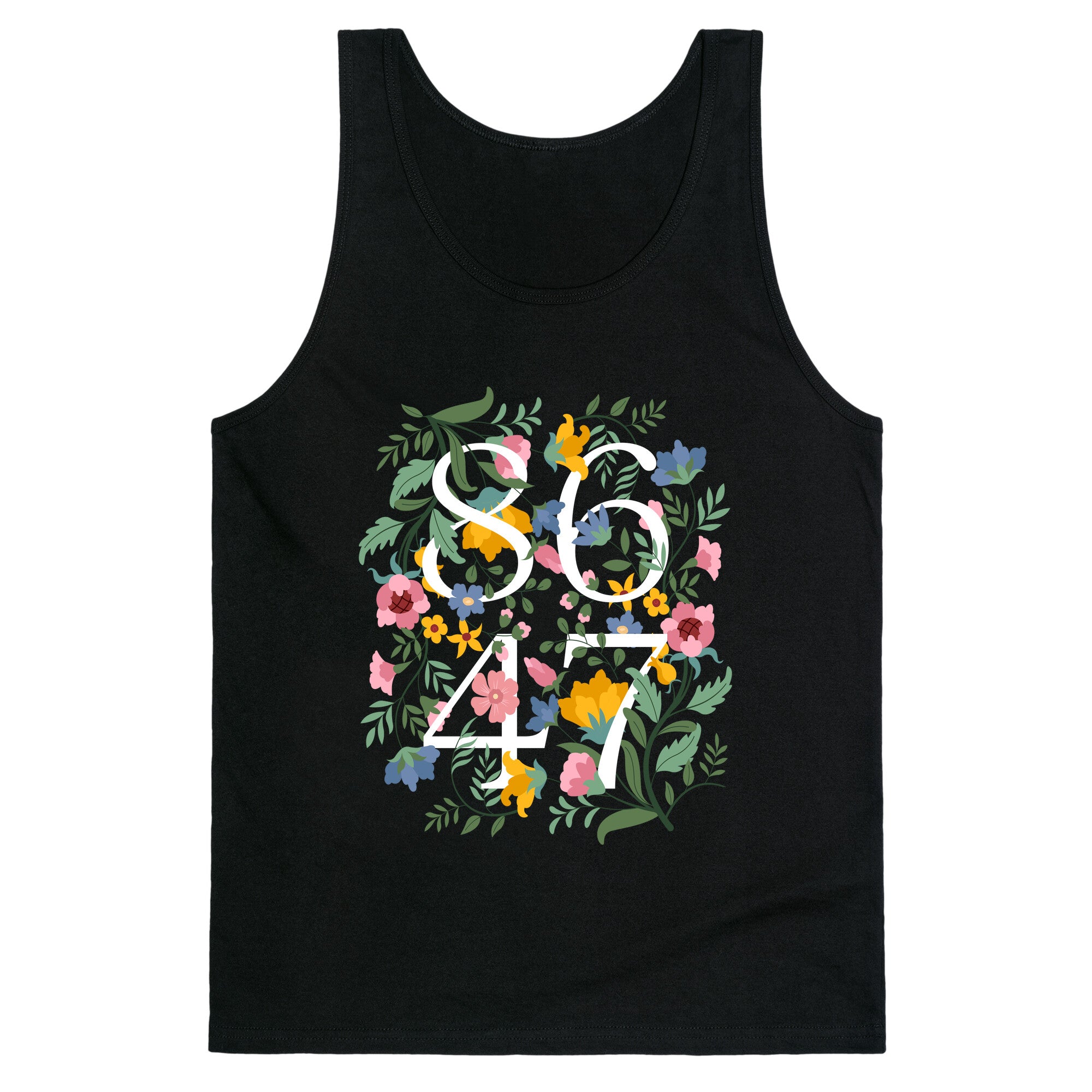 8647 Anti Trump Floral Tank Top