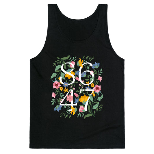 8647 Anti Trump Floral Tank Top