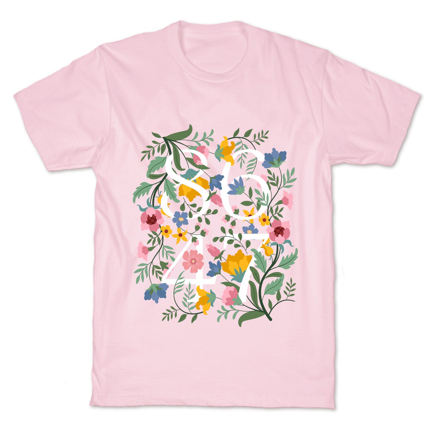 8647 Anti Trump Floral T-Shirt