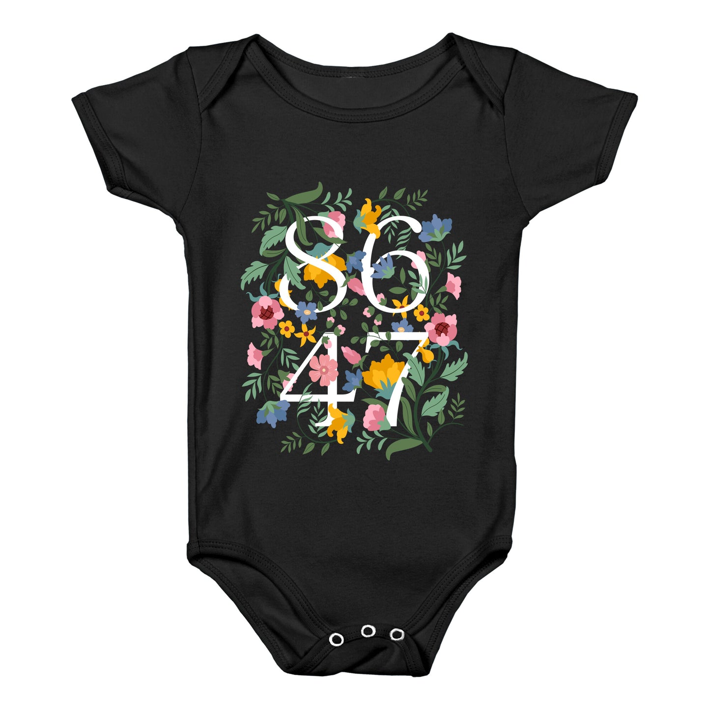 8647 Anti Trump Floral Baby One-Piece