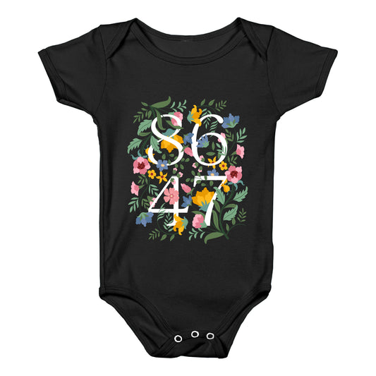 8647 Anti Trump Floral Baby One-Piece