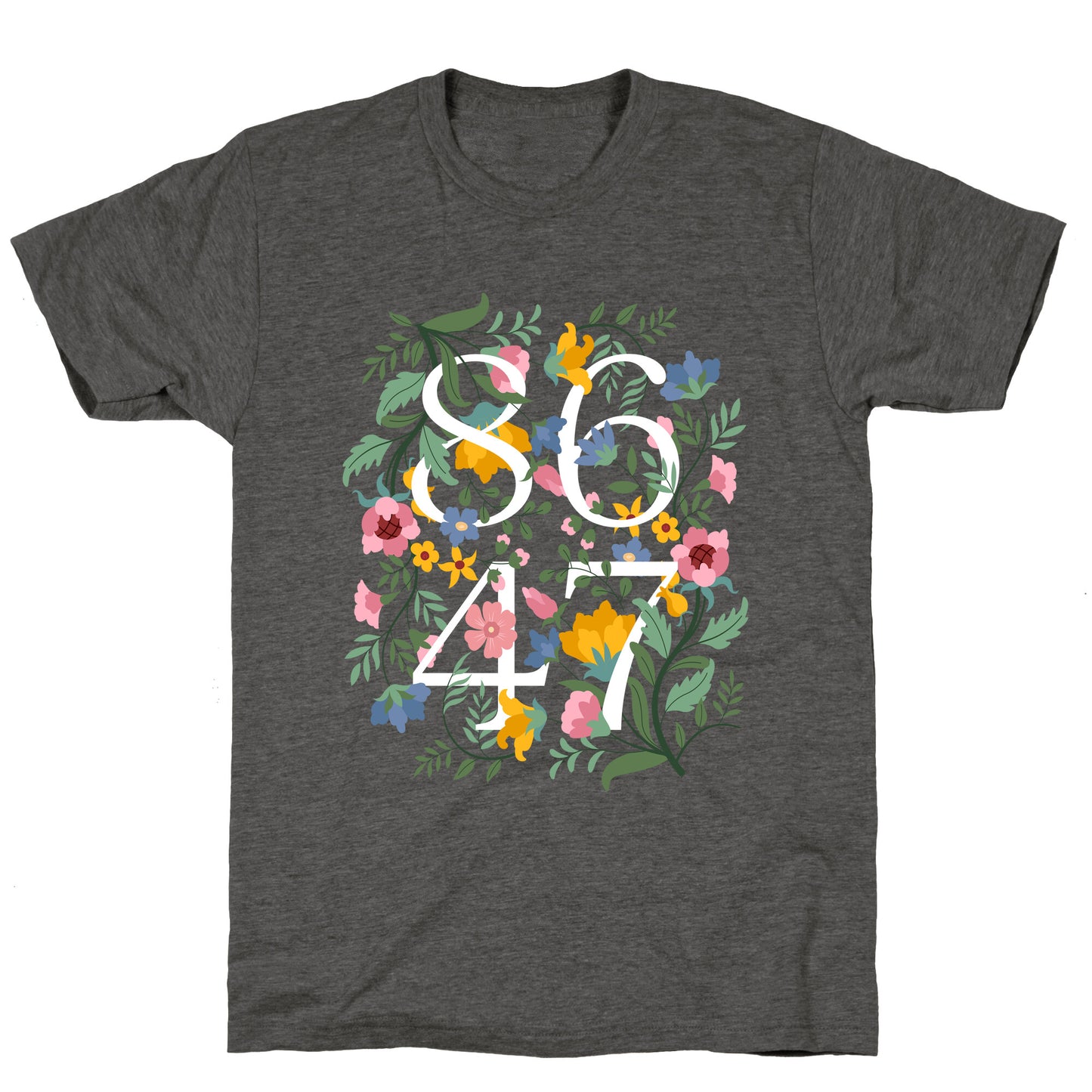 8647 Anti Trump Floral Unisex Triblend Tee