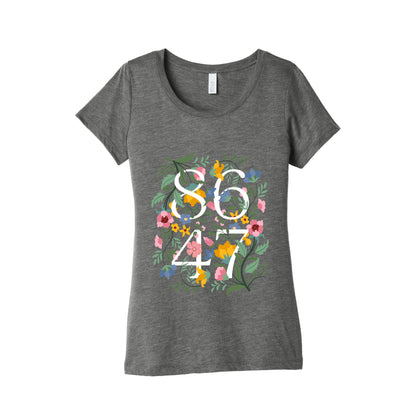 8647 Anti Trump Floral Womens Triblend Tee