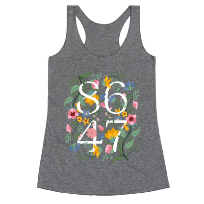 8647 Anti Trump Floral Racerback Tank