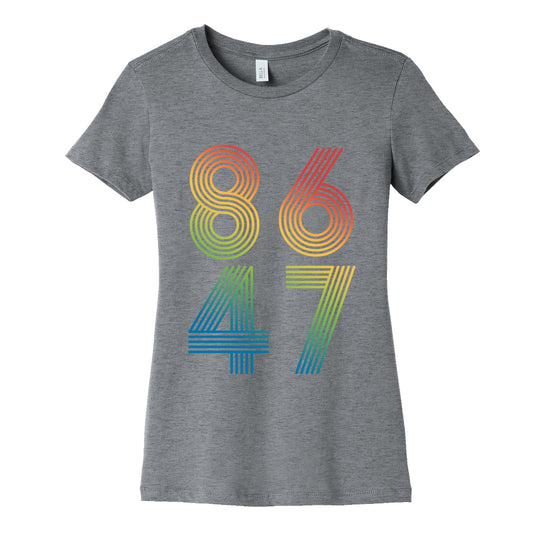 8647 Anti Trump Rainbow Womens Cotton Tee