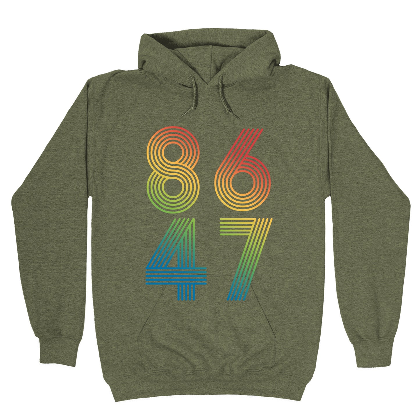 8647 Anti Trump Rainbow Hoodie