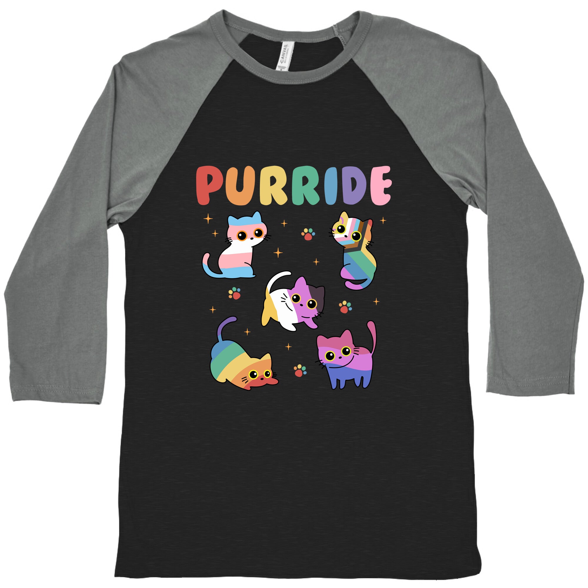 Purride Cats Pride Baseball Tee