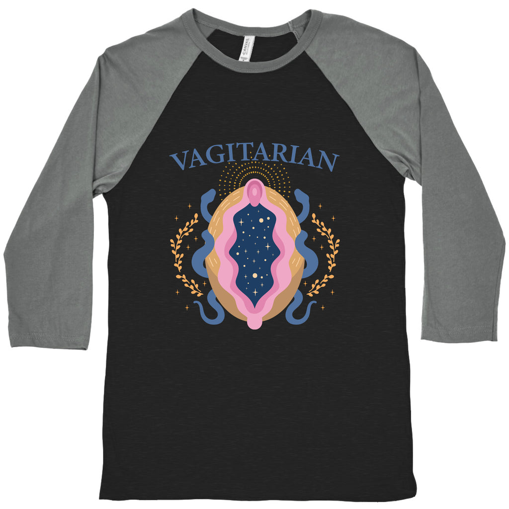 Vagitarian Lesbian Pride Baseball Tee