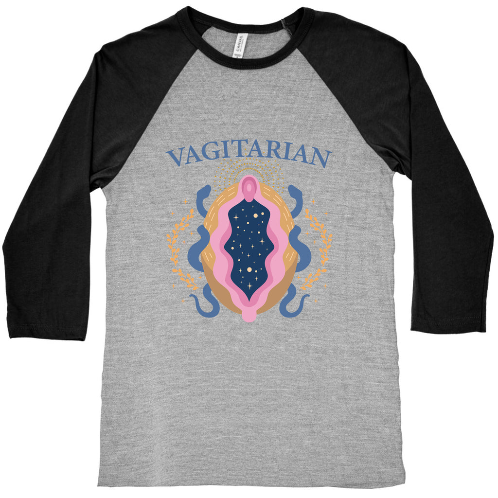 Vagitarian Lesbian Pride Baseball Tee