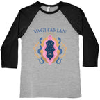 Vagitarian Lesbian Pride Baseball Tee