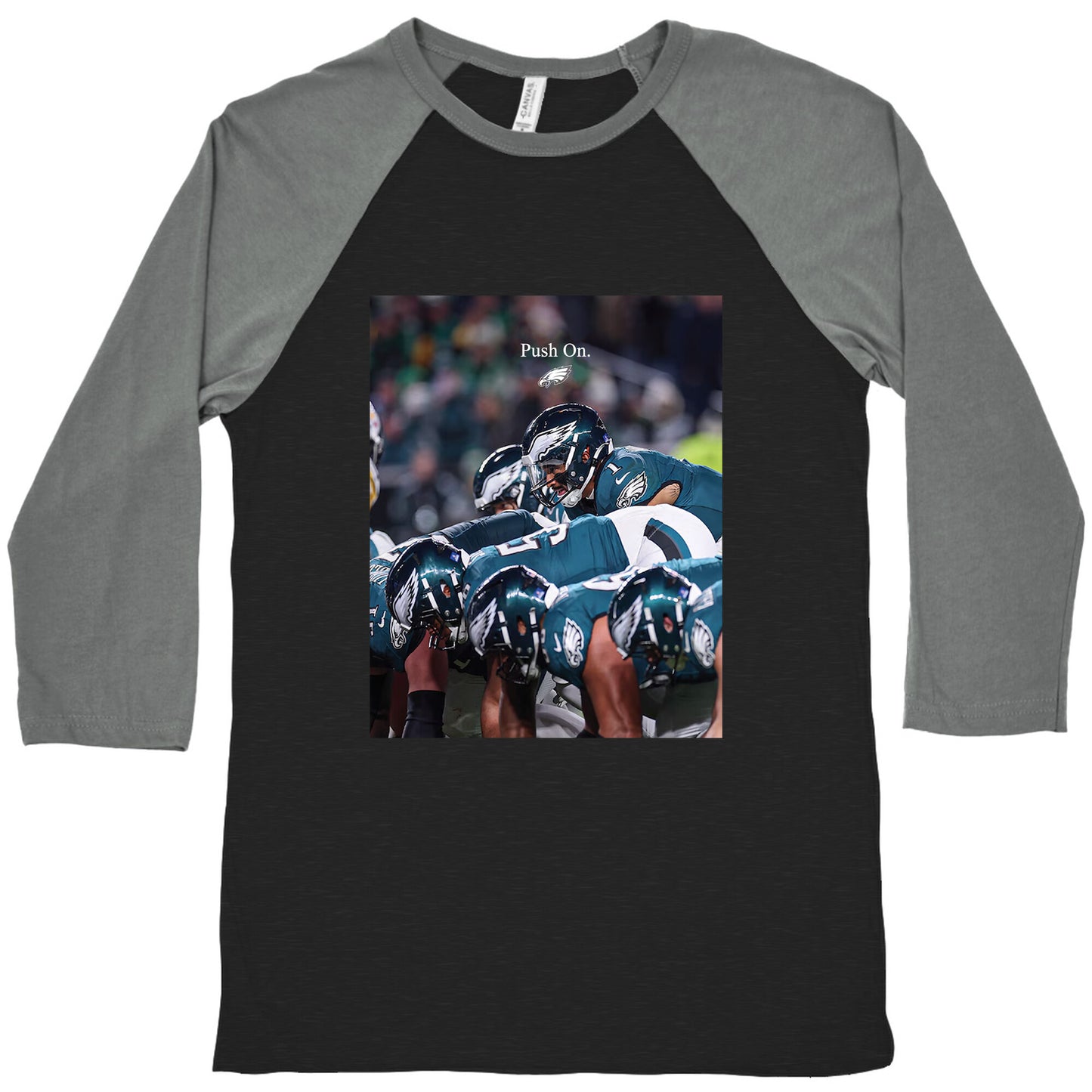 Eagles Push On Baseball Tee