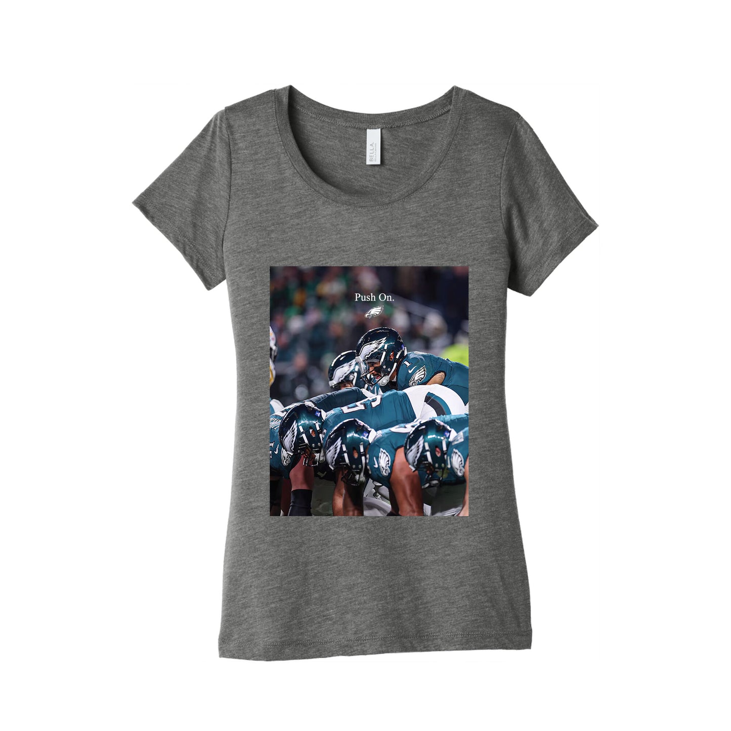 Eagles Push On Womens Triblend Tee