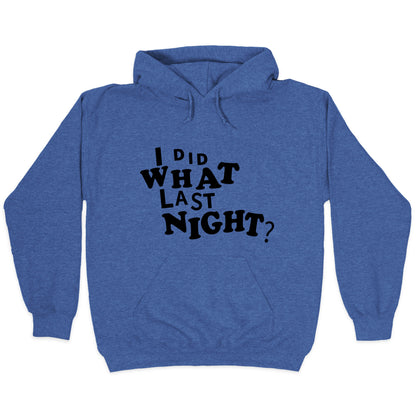 I Did What Last Night Hoodie
