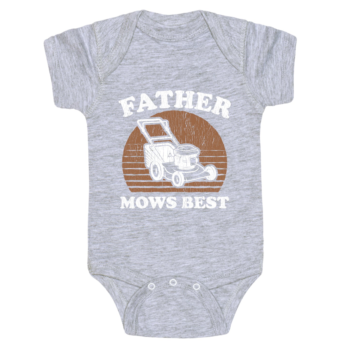 Father Mows Best Fathers Day Baby One-Piece