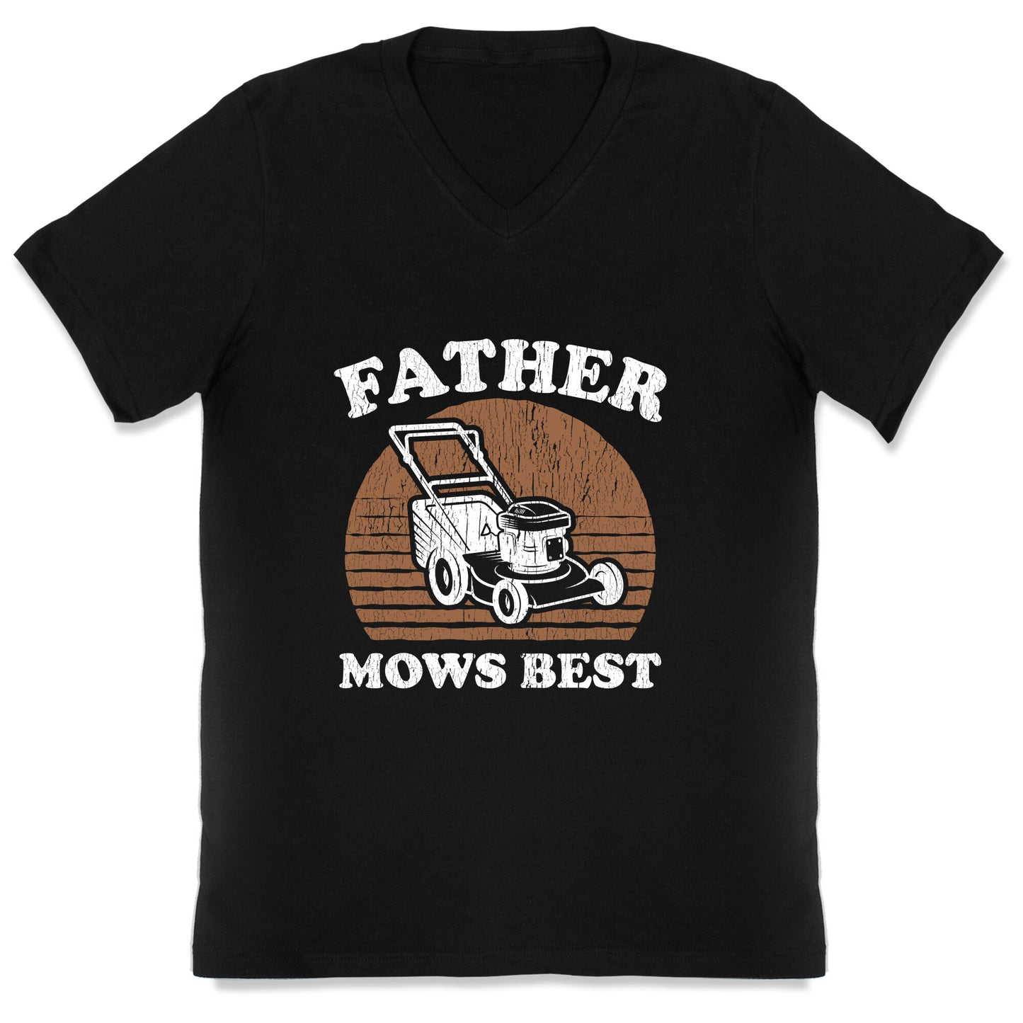 Father Mows Best Fathers Day V-Neck