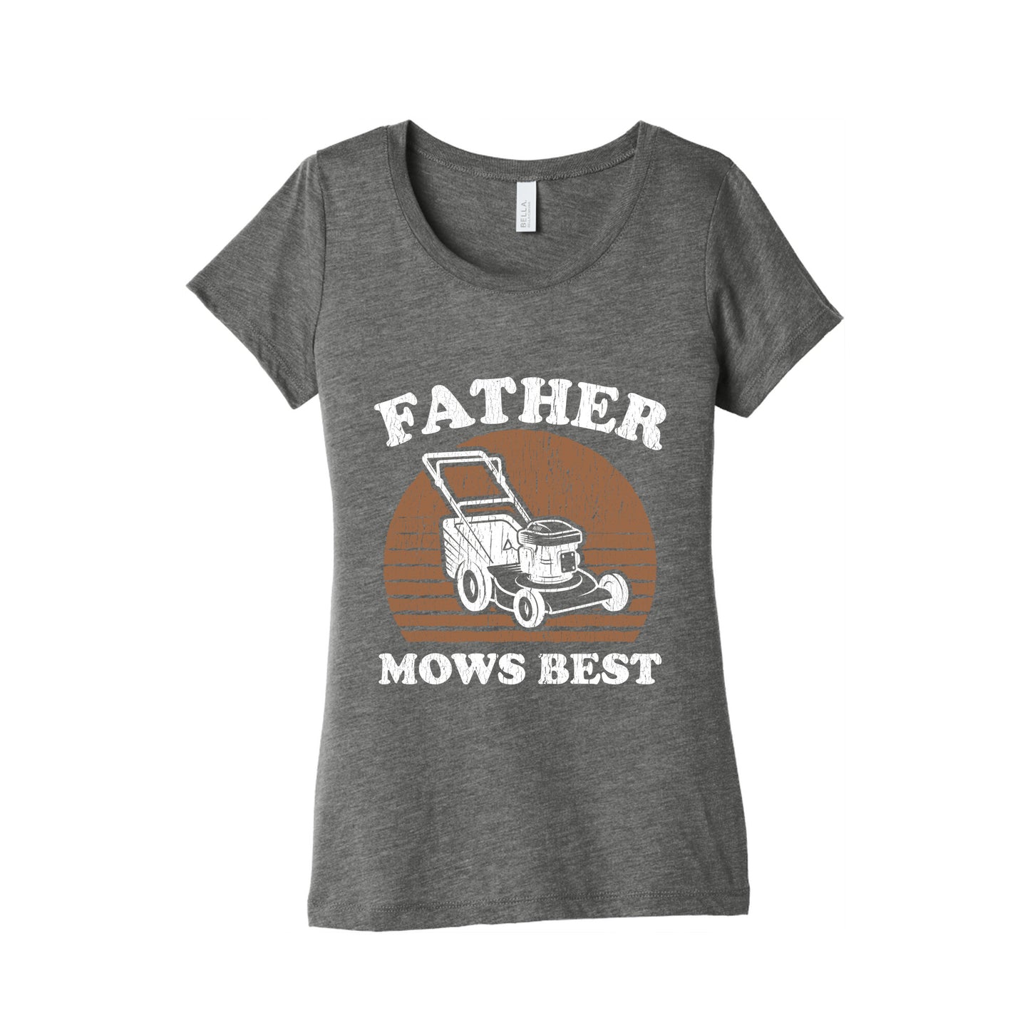 Father Mows Best Fathers Day Womens Triblend Tee