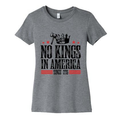 No Kings In America Womens Cotton Tee