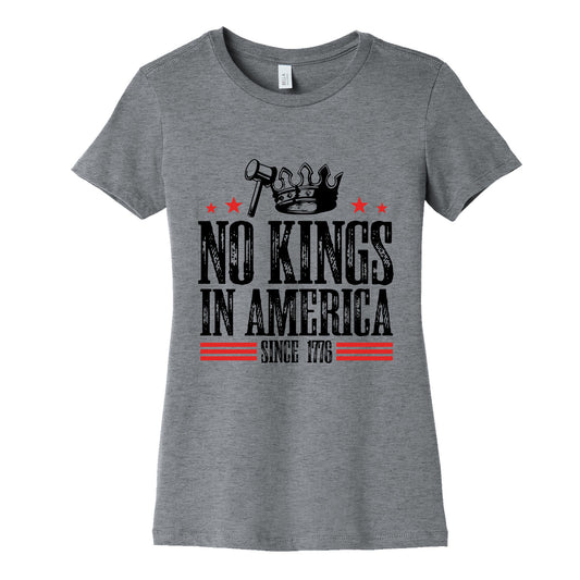No Kings In America Womens Cotton Tee
