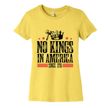 No Kings In America Womens Cotton Tee