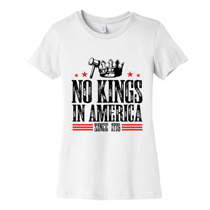 No Kings In America Womens Cotton Tee