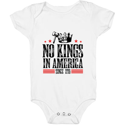 No Kings In America Baby One-Piece