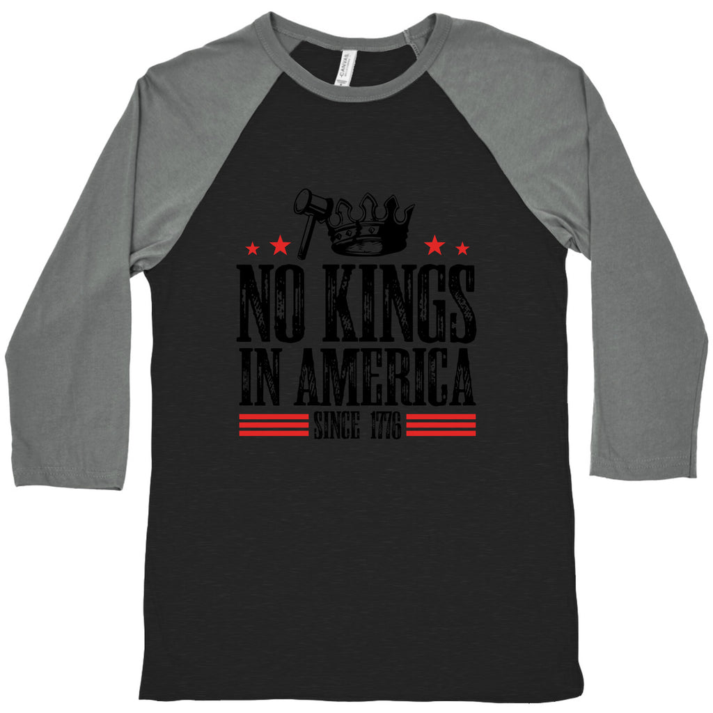 No Kings In America Baseball Tee