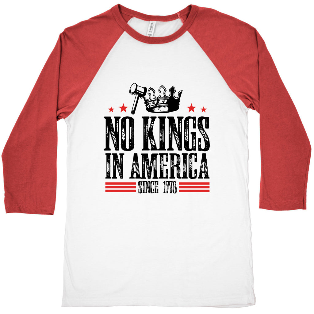 No Kings In America Baseball Tee