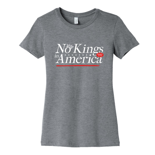 No Kings In America Anti Trump Womens Cotton Tee