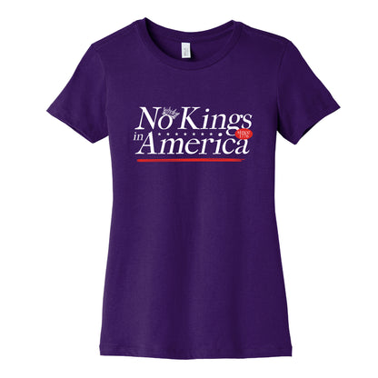 No Kings In America Anti Trump Womens Cotton Tee