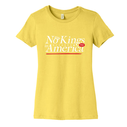 No Kings In America Anti Trump Womens Cotton Tee
