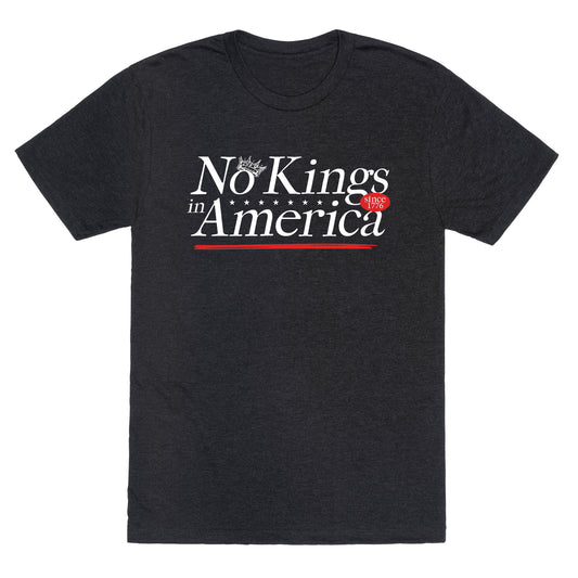No Kings In America Anti Trump Unisex Triblend Tee