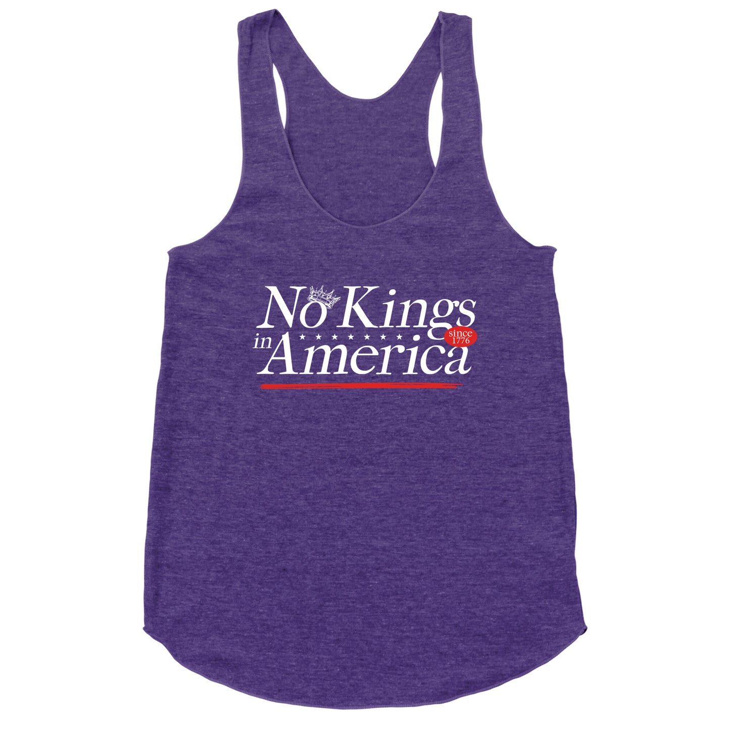 No Kings In America Anti Trump Racerback Tank
